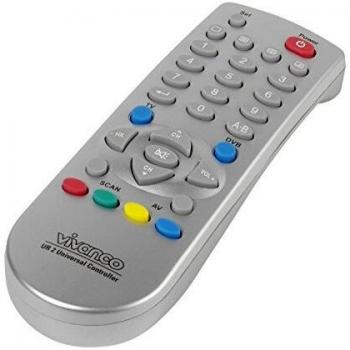 Vivanco Universal 2in1 TV/DVB - Mando a distancia universal para TV, plateado