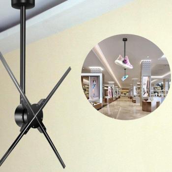 Ventilador Holográfico Universal 33D con Proyector de Publicidad y Soporte de Barra Recta