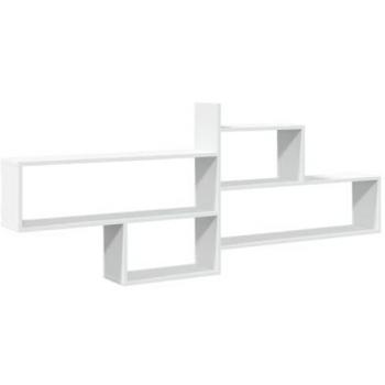 Estantería de pared madera ingeniería blanca 167,5x18x68 cm