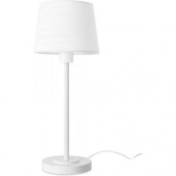 Lámpara de mesa Michigan, acero blanco, sin pantalla, 1 luz E27, color blanca