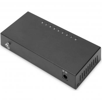 Digitus 8-Port Fast Ethernet Unmanaged Network Switch, 10/100 Mbps, Auto-MDI/MDI-X, Plug & Play, Black