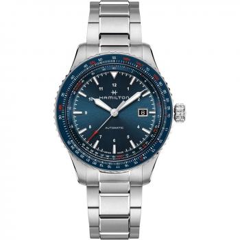 Hamilton Khaki Aviation Converter Blue Dial Automatic H76645140 42mm Steel Men's Watch with Calendar