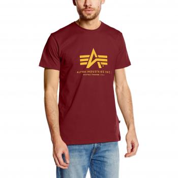 Alpha Industries Basic Burgundy Short Sleeve T-Shirt for Men