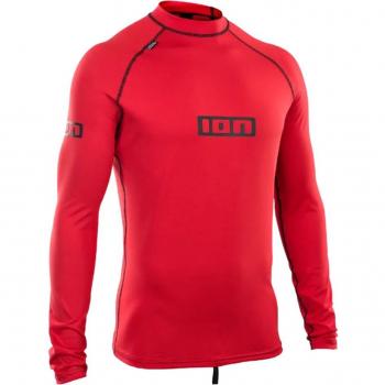 Ion Camiseta Promo Rashguard Rojo Hombre Adulto con Manga Larga y Protección UV