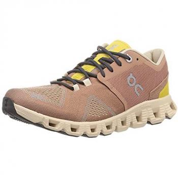 On Cloud X Neutral Running Shoe Women - Brown - Size: 5.5 - Mocha Sand - Textile Low-Top Sneakers