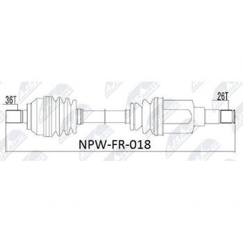 Árbol de transmisión NTY NPW-FR-018 con características mejoradas y alta durabilidad