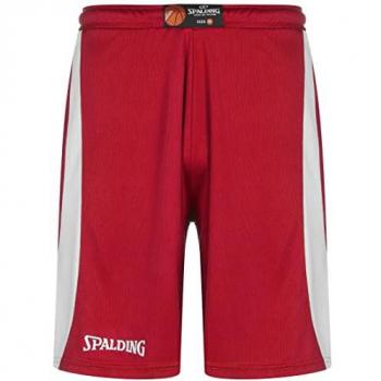 Pantalón Corto de Baloncesto para Hombre Spalding 40221004-rd/wh, Color Rojo y Blanco, Modelo Jam, Ideal para Deportes