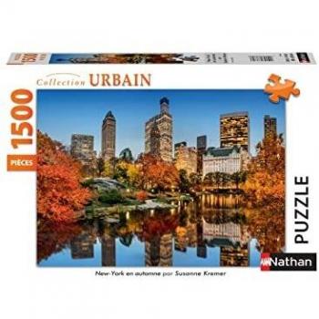 Nathan- Puzle Nueva York en otoño 1500 Piezas, Color Otro, Norme (Ravensburger 87788