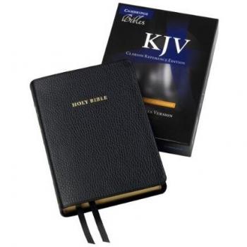KJV Clarion Reference Bible, Black Calf Split Leather, KJ484:X Black Calf Split Leather