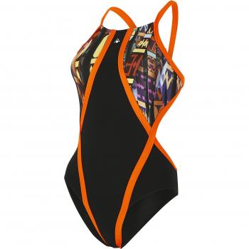 Aqua Sphere mujeres Jacana – Bañador de, mujer, Jacana, Black/Bright Orange, 42