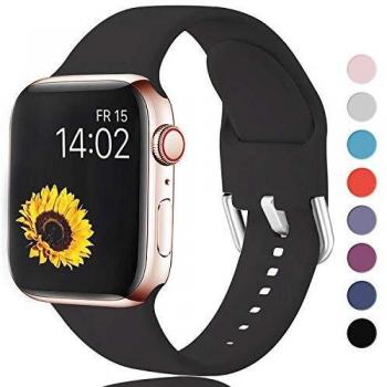 Sichen Correa de Repuesto Compatible con Correa de Reloj 44 mm 42 mm 40 mm 38 mm, Correa de Pulsera de Repuesto Impermeable de Silicona Suave para iWatch Series 6/5/4/3/2/1
