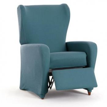 Funda para sillón Eysa Bronx Verde Esmeralda 90 x 100 x 75 cm, bielástica, tamaño adecuado para sillones relax de 60 a 75 cm