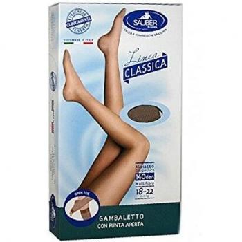 Gambaletto Open Toe 140 Den Microred Neutro Beige Talla 2 - Sauber