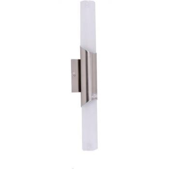 Lámpara de Pared Andaluz 2 Focos E14 Hierro y Cristal Mate, Compatible con LED y Bombillas Tipo Vela