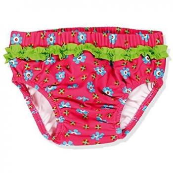 Playshoes UV Protection Diaper Pants Flowers Bañadores, Rosa, 74-80 para Niñas