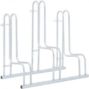 Soporte para 3 bicicletas autoportante de acero galvanizado