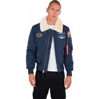 Alpha Industries Men's Injector III Air Force Bomber Jacket - New Navy
