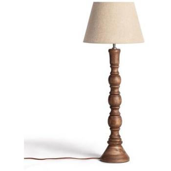 Lámpara de Mesa LED de Madera Anand ILUZZIA Natural para Decoración de Salón y Dormitorio