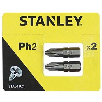 Stanley STA61021-XJ 2 puntas Philips Ph2 25mm, Blanco, Estandar