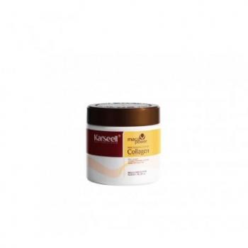 KARSEELL Mascarilla Capilar Reparadora Profunda 500ml - Mascarilla para Cabello Seco y Dañado con Colágeno Activo, Aceite de Argán, Maca y Ácido Hialurónico