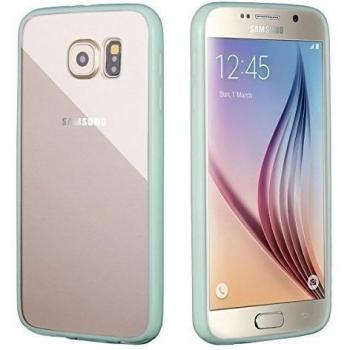 Galaxy S6 Carcasa/Galaxy S6 Funda-HanLuckyStars Funda Gel Transparente para Protección Gota y Choque Absorción para Samsung Galaxy S6Case Cover Carcasa Funda TUP Suave Flexible Extremadamente SILICONA ULTRA THIN-Verde Claro