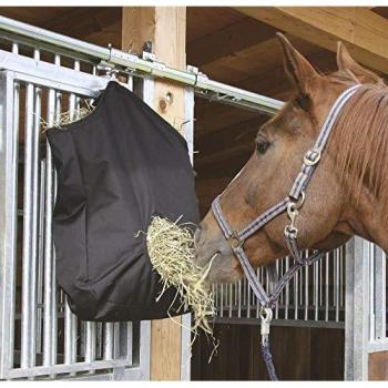 Saco Forrajero para Transporte y Alimento de Caballos y Ovejas 90x63 cm, Color Negro