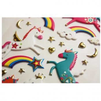 Pegatinas tweeny foamy unicornios y arcoiris multicolor Global gift