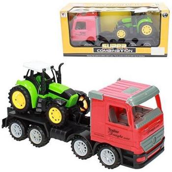 REIG- Camión Volquete con Tractor 32 Cm, Multicolor
