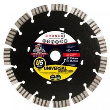 Dronco U5SPEED-300 Discos de Diamante, U5 Speed, Universal Obra, 300 Mm Diámetro, 3.2 Mm Espesor, Diámetro Eje 25.4 Mm