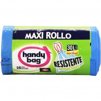 Handy Bag - Bolsas para basura con autocierre - Cubo normal 30 L - 25 unidades - [pack de 4]