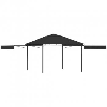 vidaXL Cenador con tejado doble extensible antracita 3x3x2,75m 180g/m²
