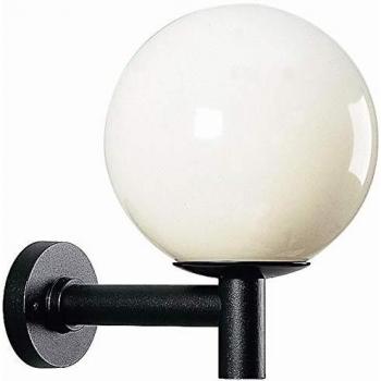 Aplique de exterior esférico Albert Leuchten, diámetro 35 cm, color negro