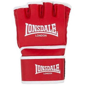 Lonsdale Harlton Red/White Artificial Leather MMA Sparring Gloves - Size S