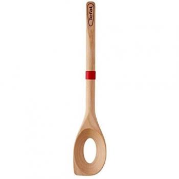 Cuchara de Risotto Tefal Ingenio Wood 32 cm, Madera de Haya y Silicona Platino
