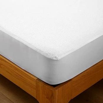 Bedecor Protector Colchón 160x200 Impermeable, Funda Colchon de Rizo Transpirable y Hipoalergénico, Algodón Cubre Colchon con Faldón Elástico de 30cm de Profundidad