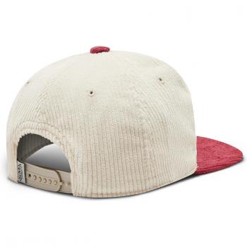 Utica Cord Oval Patch Cap by Von Dutch - Beige/Bordeaux, Herren, Size: One Size
