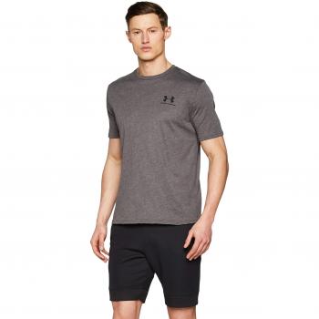 Under Armour Men's Sportstyle Left Chest Short Sleeve T-Shirt - Charcoal Medium Heather - Size M
