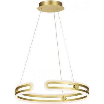 Lámpara colgante moderna Kiara - Colgante LED moderno dorado, blanco cálido 3000K, 4830lm regulable