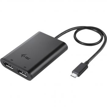 Adaptador i-tec USB-C Dual 4K/60Hz (single 8K/30Hz) DP Video Adapter - Adaptador Thunderbolt a USB-C, soporte para dos monitores 4K a 60Hz o un monitor