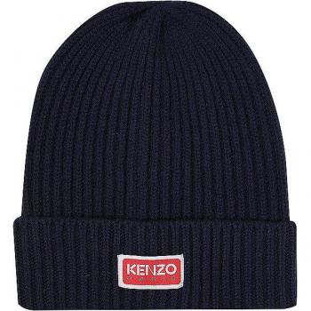 KENZO Ribbed Wool Hat - Dark Blue - Unisex