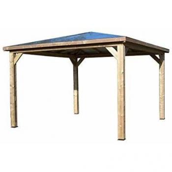 Refugio para piscina de madera tratada 14,36 m² - Habrita THB 3535.0