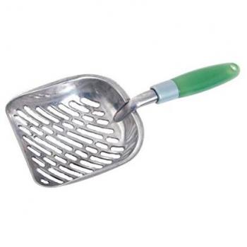 Pala de Excrementos Swifty Scoop de Aluminio para Gatos - Resistente y Práctica - 34x14x5 cm