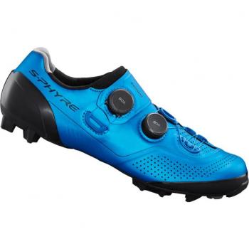 Zapatillas de ciclismo Shimano XC9 S-PHYRE MTB para hombre, color azul, talla 45