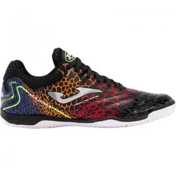 Zapatillas de deporte para hombre JOMA Maxima 2431, deportivas para fútbol sala, color negro con detalles en rojo, fabricadas en piel sintética