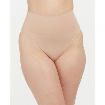 Tanga reductor de talle alto beige SPANX