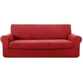 Deconovo Funda para Sofá Prodector del Mueble 4 Plazas 237 x 83 x 89 cm Rojo