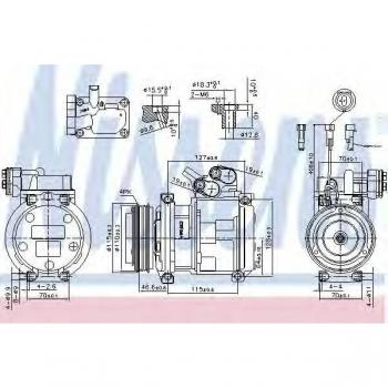 Compresor de aire acondicionado NISSENS 89329