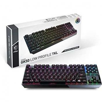 Teclado Mecánico Gaming MSI Vigor GK50 TKL Low Profile USB AZERTY Francés con Switches Kailh Choc White y Retroiluminación RGB