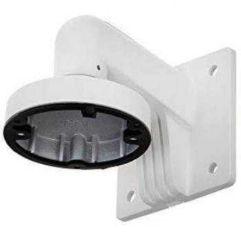 Soporte de Pared para Cámaras de Seguridad Hikvision DS-1272ZJ-110, compatible con cámaras domo, fabricado en material resistente, diseño robusto para instalación exterior, color gris, incluye hardware de montaje