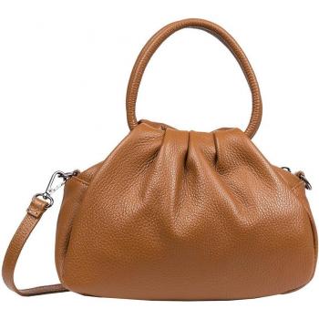 FIRENZE ARTEGIANI Alda Bolso de mano de piel auténtica Dollaro, diseño italiano para mujer